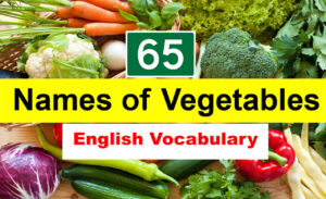 Names of vegetables