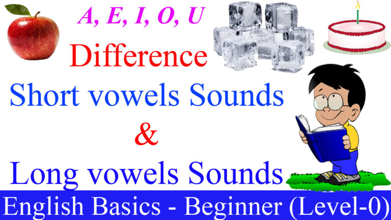 Short Vowel and Long vowel Sounds